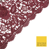 Luxury 3D Flower Appliqué Glitter Webbed Guipure Lace Dress Fabric Floral