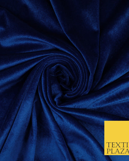 17 COLOURS LUXURY Plush Plain Stretch Velvet Velour Fabric Material Craft 58" D