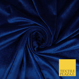 17 COLOURS LUXURY Plush Plain Stretch Velvet Velour Fabric Material Craft 58" D