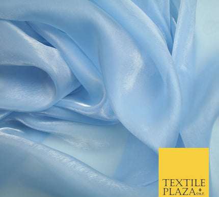 22 COLOURS - Soft Crystal Organza Shimmer Sheer Voile Draping Veil Dress Fabric