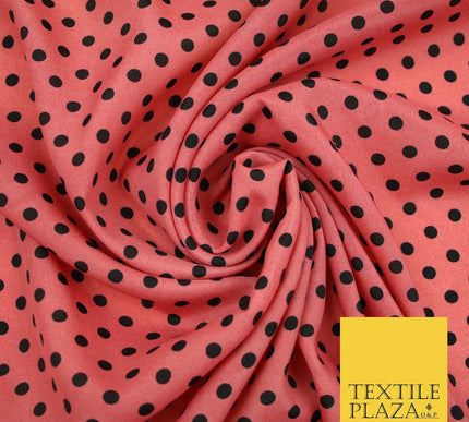 5mm Small Polka Dot Spot Printed Crepe Spotted Dotted Polyester Dress Fabric 58"