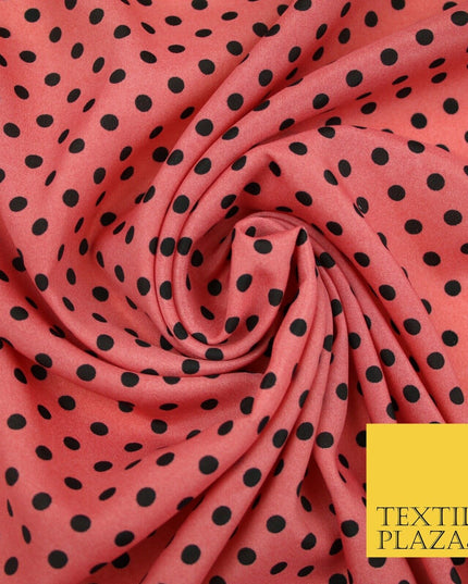 5mm Small Polka Dot Spot Printed Crepe Spotted Dotted Polyester Dress Fabric 58"