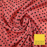 5mm Small Polka Dot Spot Printed Crepe Spotted Dotted Polyester Dress Fabric 58"