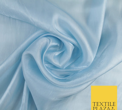 8 COLOURS Soft Glazed Shimmer Sheer Woven Polyester Satin Organza Feel Fabric