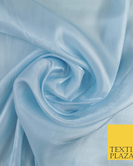 8 COLOURS Soft Glazed Shimmer Sheer Woven Polyester Satin Organza Feel Fabric