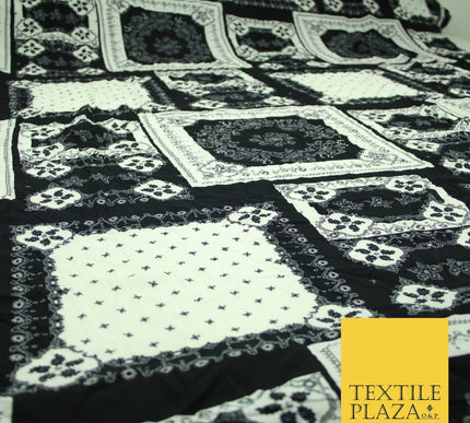 Premium Abstract Animal Mosaic Retro Printed Bubble Crepe Dress Fabric 58" 147cm