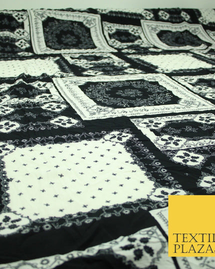 Premium Abstract Animal Mosaic Retro Printed Bubble Crepe Dress Fabric 58" 147cm