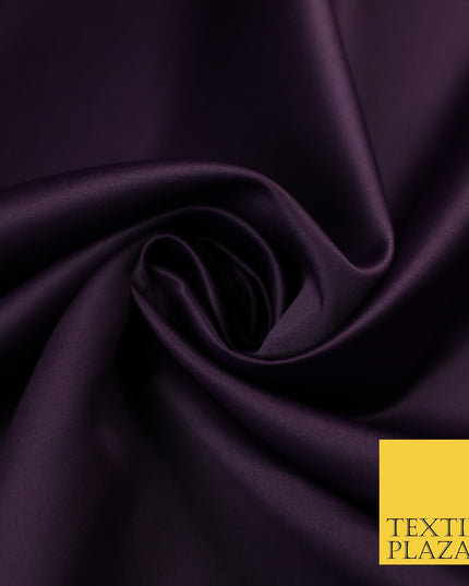 46 COLOURS Premium Plain Smooth Heavy Matt Duchess Bridal Satin Fabric Dress 60"