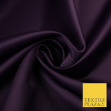 46 COLOURS Premium Plain Smooth Heavy Matt Duchess Bridal Satin Fabric Dress 60"