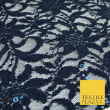 Luxury Floral Ring Sequin Net Corded Lace Bridal Dress Fabric Fashion Craft