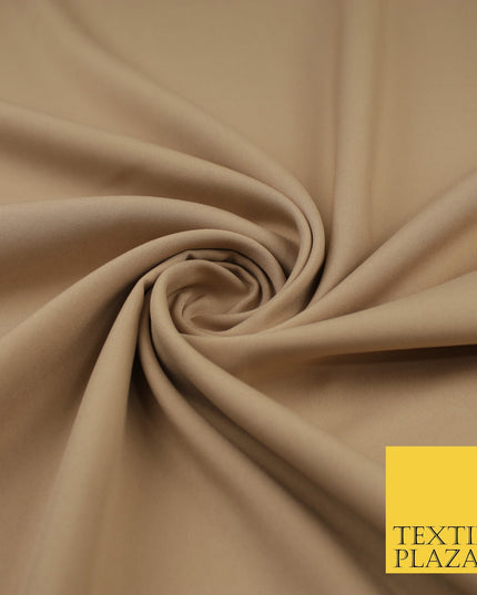 16 COLOURS - Plain Soft Smooth Crisp 100% Polyester Dress Fabric Suiting Craft