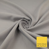 16 COLOURS - Plain Soft Smooth Crisp 100% Polyester Dress Fabric Suiting Craft