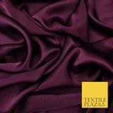 OVER 20 COLOURS - Premium Plain Dyed Yoryu Satin Crinkle Effect Dress Fabric 59″