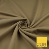 16 COLOURS - Plain Soft Smooth Crisp 100% Polyester Dress Fabric Suiting Craft