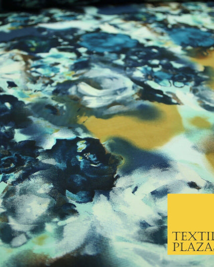 Mix Floral Animal Abstract Printed Fine Crepe Polyester Summer Dress Fabric 58"