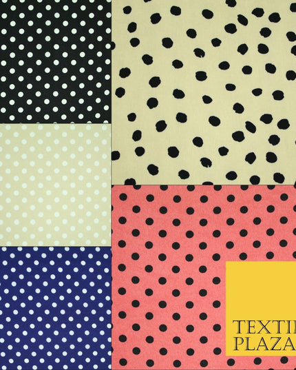5mm Small Polka Dot Spot Printed Crepe Spotted Dotted Polyester Dress Fabric 58"