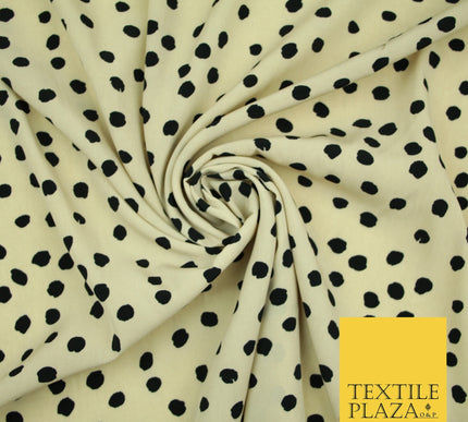 5mm Small Polka Dot Spot Printed Crepe Spotted Dotted Polyester Dress Fabric 58"