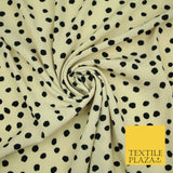 5mm Small Polka Dot Spot Printed Crepe Spotted Dotted Polyester Dress Fabric 58"