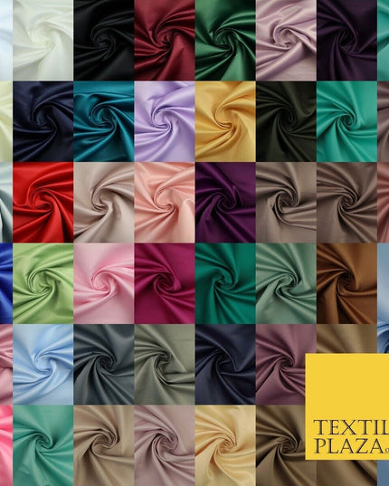 46 COLOURS Premium Plain Smooth Heavy Matt Duchess Bridal Satin Fabric Dress 60"