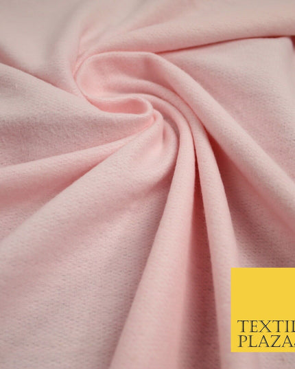 5 COLOURS - Plain Sweatshirt Stretch Fabric Knit Dress Top Material Brushed Back