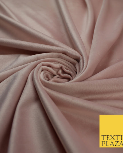 17 COLOURS - LUXURY Plush Plain Stretch Velvet Velour Fabric Material Craft 59"