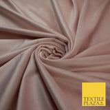 17 COLOURS - LUXURY Plush Plain Stretch Velvet Velour Fabric Material Craft 59"