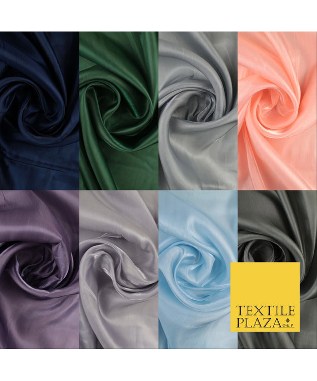 8 COLOURS Soft Glazed Shimmer Sheer Woven Polyester Satin Organza Feel Fabric