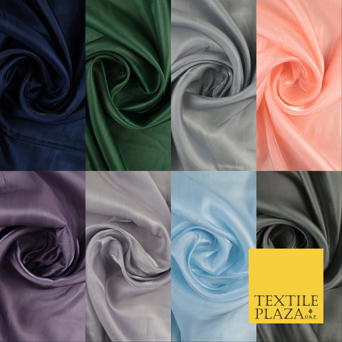 8 COLOURS Soft Glazed Shimmer Sheer Woven Polyester Satin Organza Feel Fabric