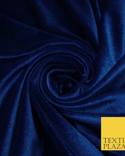 17 COLOURS LUXURY Plush Plain Stretch Velvet Velour Fabric Material Craft 58" D