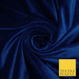 17 COLOURS LUXURY Plush Plain Stretch Velvet Velour Fabric Material Craft 58" D