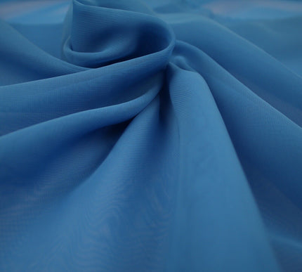 OVER 25 COLOURS Premium Plain Dyed Chiffon Fine Soft Georgette Dress Sari Fabric