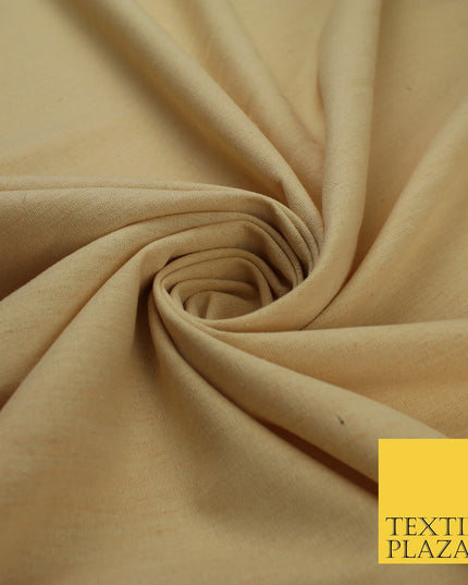 OVER 20 COLOURS - Plain Soft LINEN LOOK 100% Polyester Fabric Dress Craft 54"