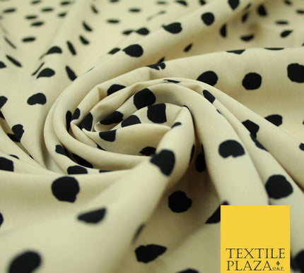 5mm Small Polka Dot Spot Printed Crepe Spotted Dotted Polyester Dress Fabric 58"