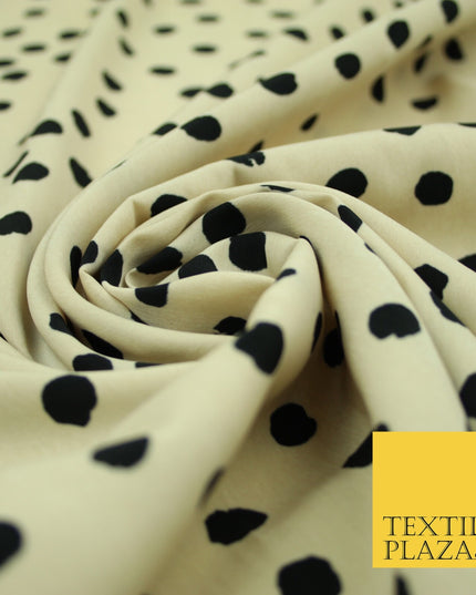 5mm Small Polka Dot Spot Printed Crepe Spotted Dotted Polyester Dress Fabric 58"