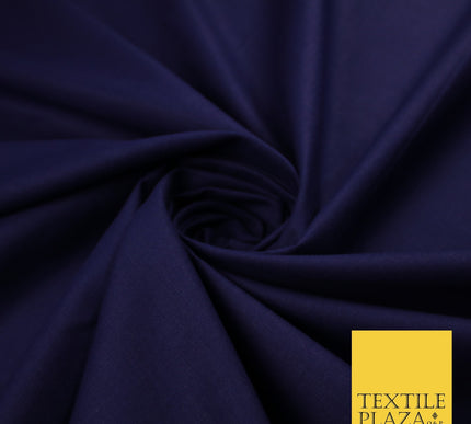 30 COLOURS - Plain Smooth Cotton Square Soft Fabric Dress Material Decor 56"