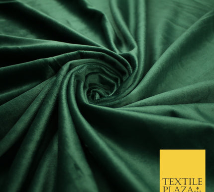 17 COLOURS - LUXURY Plush Plain Stretch Velvet Velour Fabric Material Craft 59"