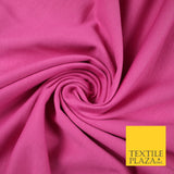 5 COLOURS - Plain Sweatshirt Stretch Fabric Knit Dress Top Material Brushed Back