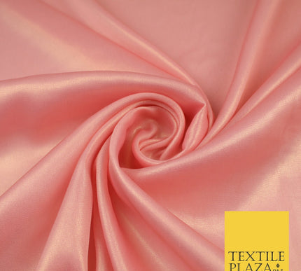 36 COLOURS - Fine Silky Metallic Foil Shimmer Satin Georgette Dress Fabric Drape