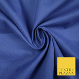 PREMIUM POPLIN 100% PURE COTTON SOLID PLAIN DYED FABRIC DRESS CRAFT MATERIAL 59"