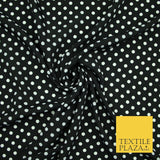5mm Small Polka Dot Spot Printed Crepe Spotted Dotted Polyester Dress Fabric 58"