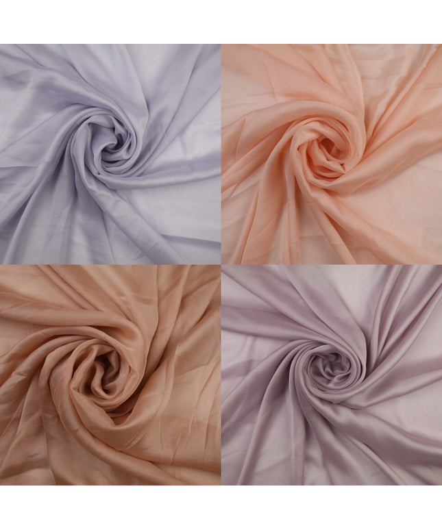 4 COLOURS Semi-Sheer Chiffon Georgette Fabric Bridal Dress Craft 47" Wide