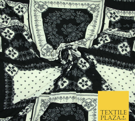 Premium Abstract Animal Mosaic Retro Printed Bubble Crepe Dress Fabric 58" 147cm