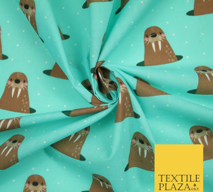 Rainbow Hearts Love Valentine Pride Printed Poly Cotton Fabric Polycotton 45"