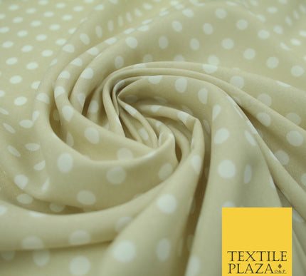 5mm Small Polka Dot Spot Printed Crepe Spotted Dotted Polyester Dress Fabric 58"