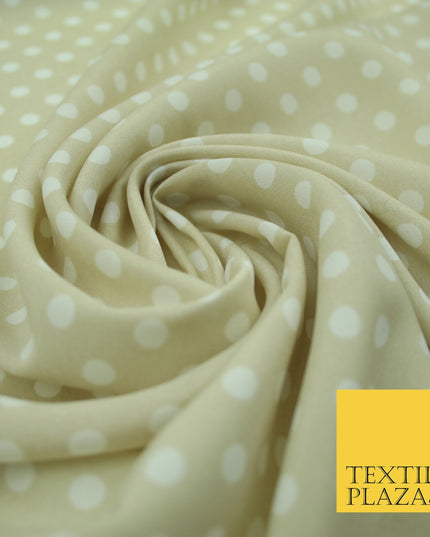 5mm Small Polka Dot Spot Printed Crepe Spotted Dotted Polyester Dress Fabric 58"