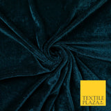 OVER 25 COLOURS Soft Plain Stretch Velvet Velour Fabric Material Dress Craft 58"