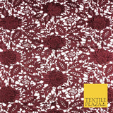 Luxury 3D Flower Appliqué Glitter Webbed Guipure Lace Dress Fabric Floral