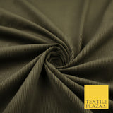 3 COLOURS - 17 Wale Needlecord Corduroy Fabric Upholstery Cushion Sofa 44" Wide