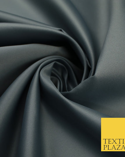 46 COLOURS Premium Plain Smooth Heavy Matt Duchess Bridal Satin Fabric Dress 60"