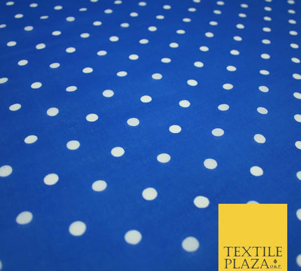 1CM Spotted Polka Dot Printed Poly Cotton Fabric Polycotton Craft Mask 6 COLOURS